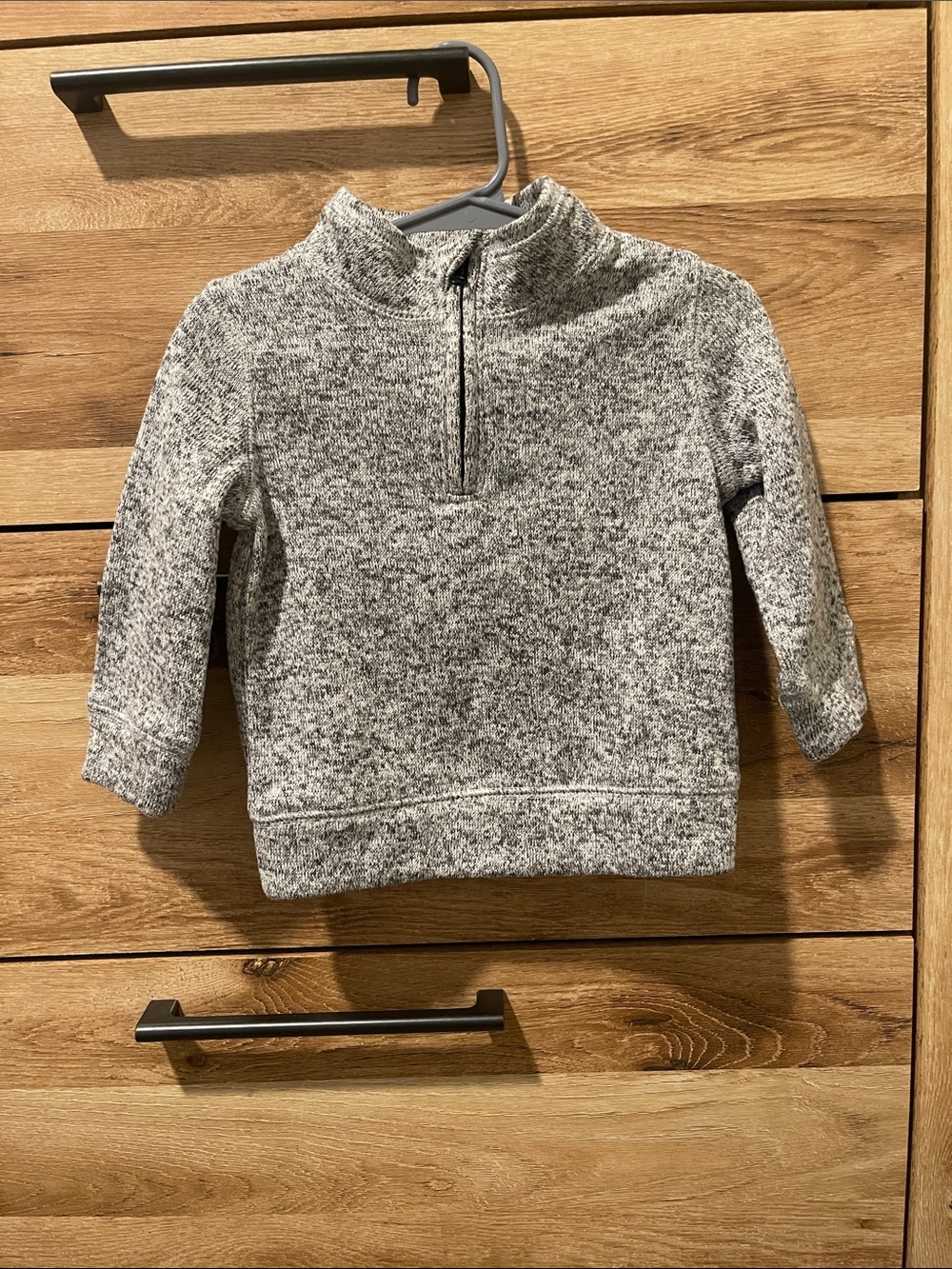 Kids' Gray Quarter-Zip Sweater
